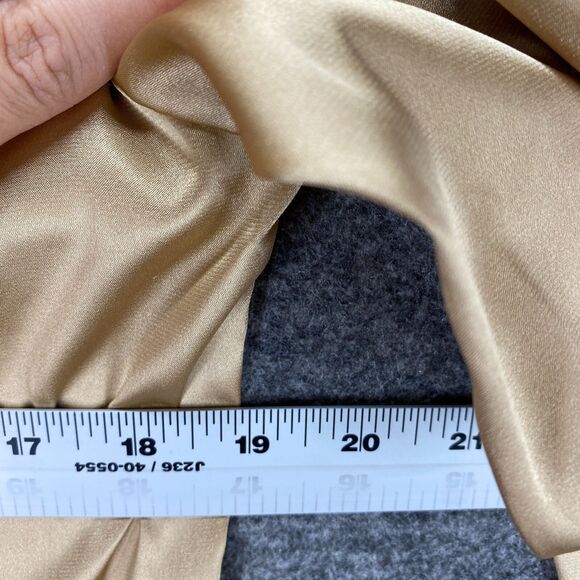 Pendleton Shirt Women 6 Beige Collared Long Sleeve Button Up Cuffed Solid Rayon - Picture 6 of 8